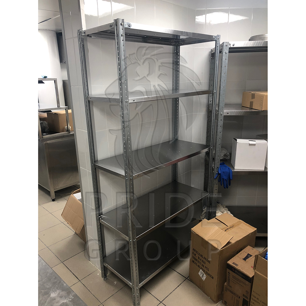 картинка Стеллаж кухонный СКц 4 полки 1160x500x2000 стойки оцинкованные